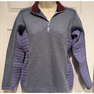 Vintage Patagonia Knit Fleece Pullover Women’s Quarter zip gray Quilted Panels